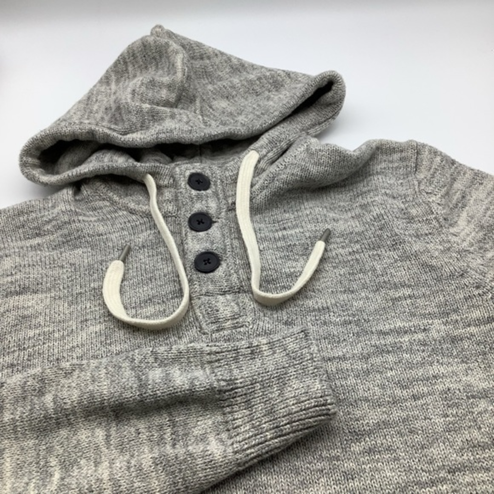 L.O.G.G. Mens Long Sleeve‎ Knit Sweater Hoodie Grey Size XS